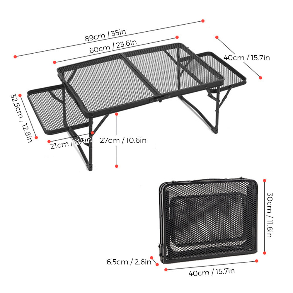 Lixada Table Station Folding Picnic Camping Outdoor Table Prep Cooking Food