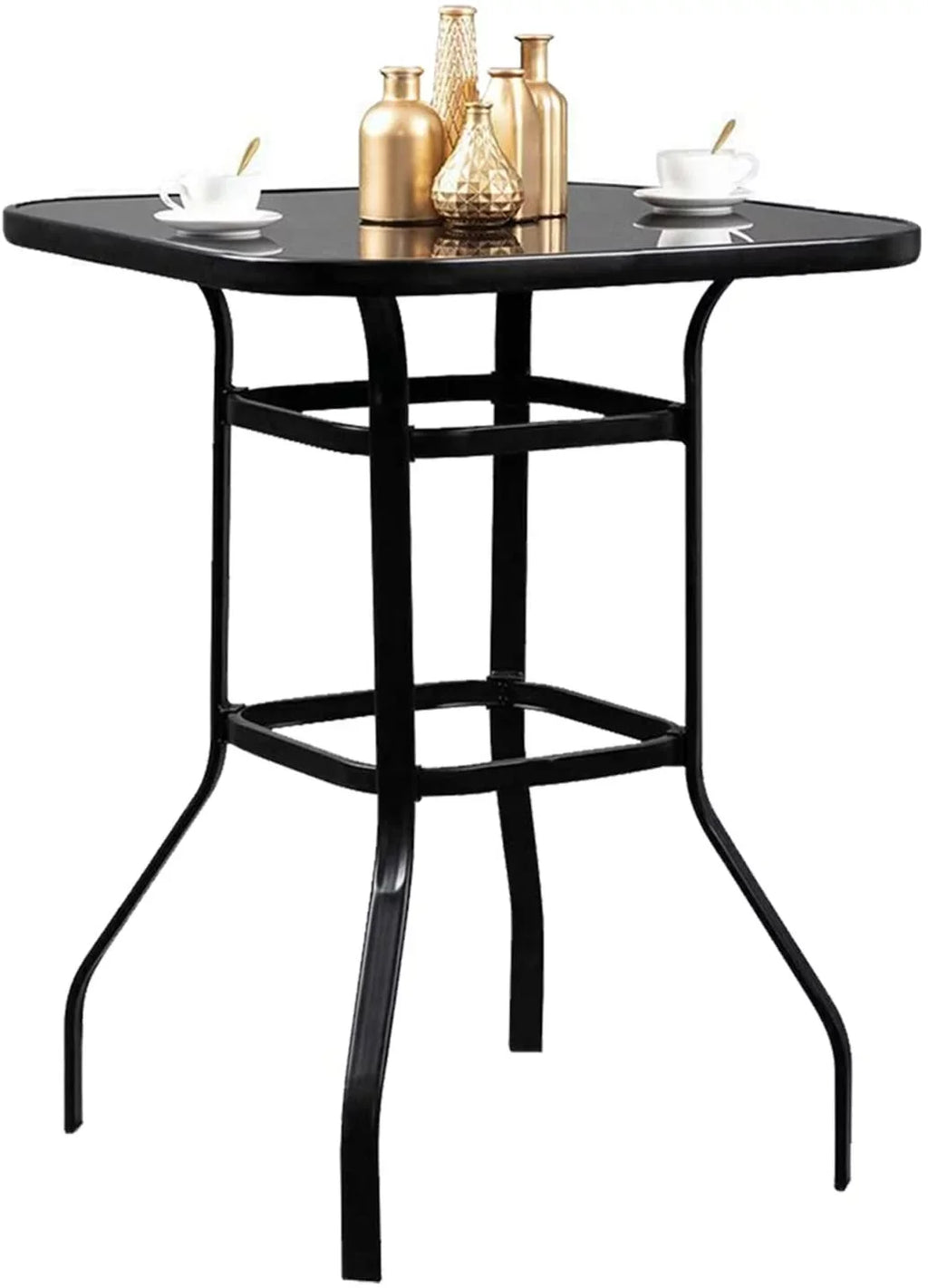 Metal Shape Porch Finish Table Bar Marlowe Bistro Glass Squire