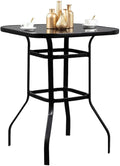 Metal Shape Porch Finish Table Bar Marlowe Bistro Glass Squire