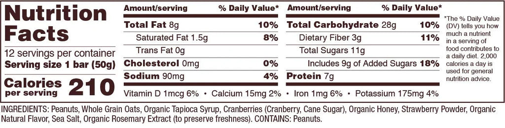 Mill Jelly Red Butter -- & Oats Bars Bar 12 Bob's Bob's Peanut