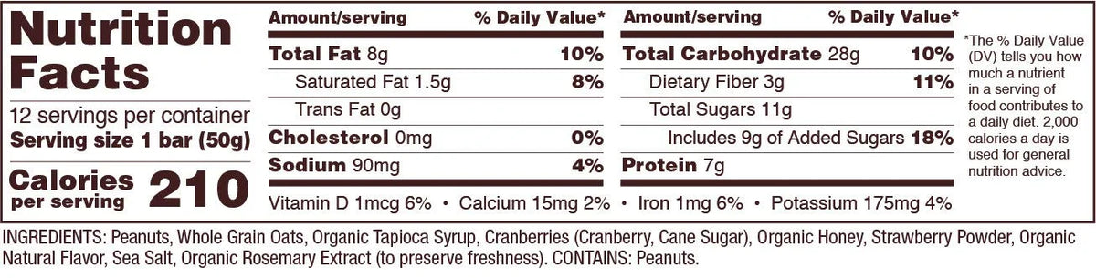 Mill Jelly Red Butter -- & Oats Bars Bar 12 Bob's Bob's Peanut