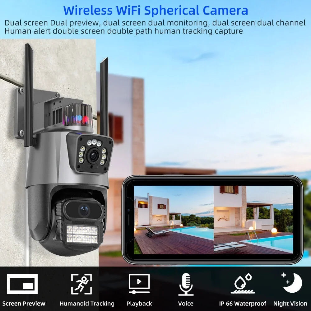 Card Camera Enhanced HD Audio Slot Real-time Antenna Outdoor Two-Way Waterproof Dual IP66 TF 1080P