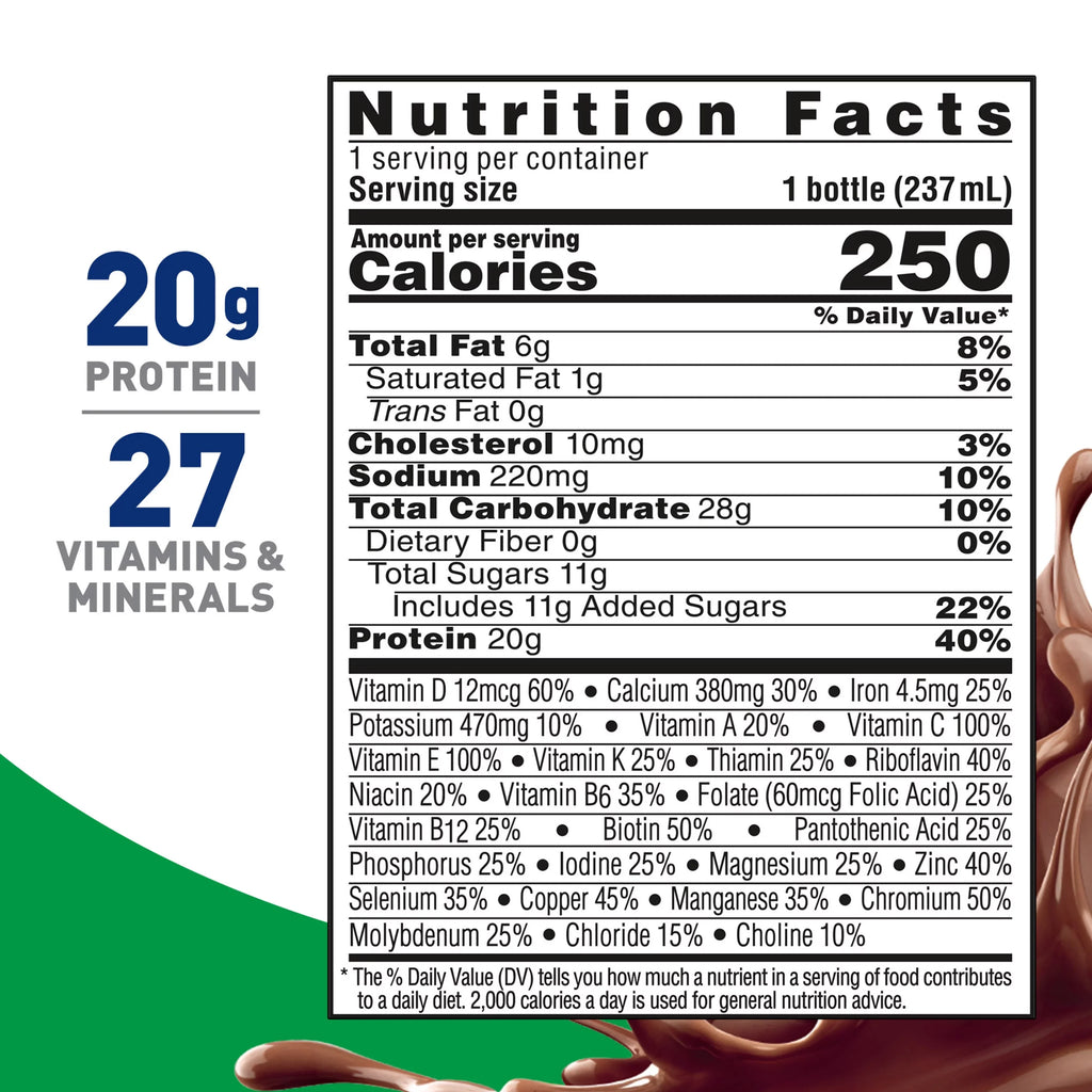 Packs) - (2 12 Chocolate, BOOST Protein Drink, High Count Protein, 20g Rich Nutritional 24