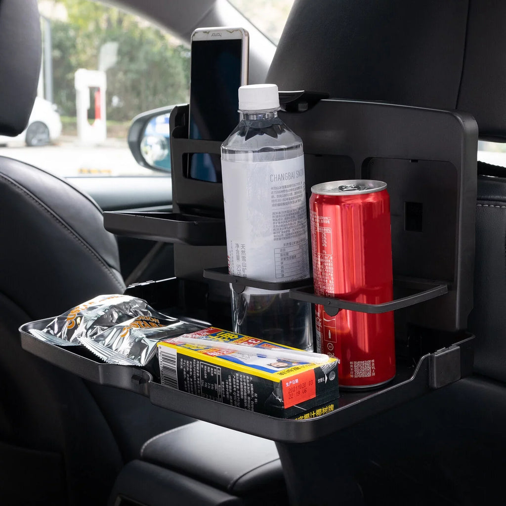 Back Seat 2x Yiyasu Table Food Travel Rear Folding Car Seat Tray Drink Holder Dining Desk