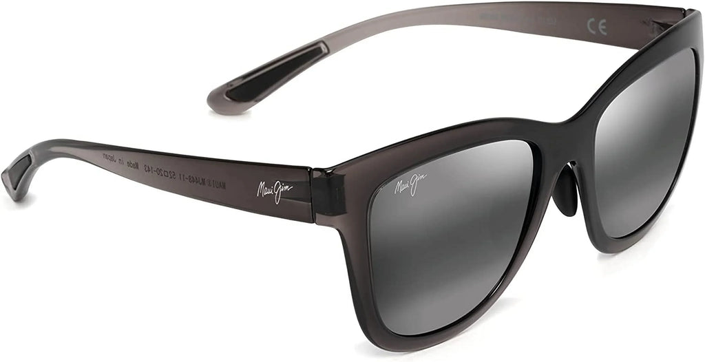 Jim Anuenue Polarized Grey, Classic Medium Translucent Grey/Neutral Women's Sunglasses, Maui