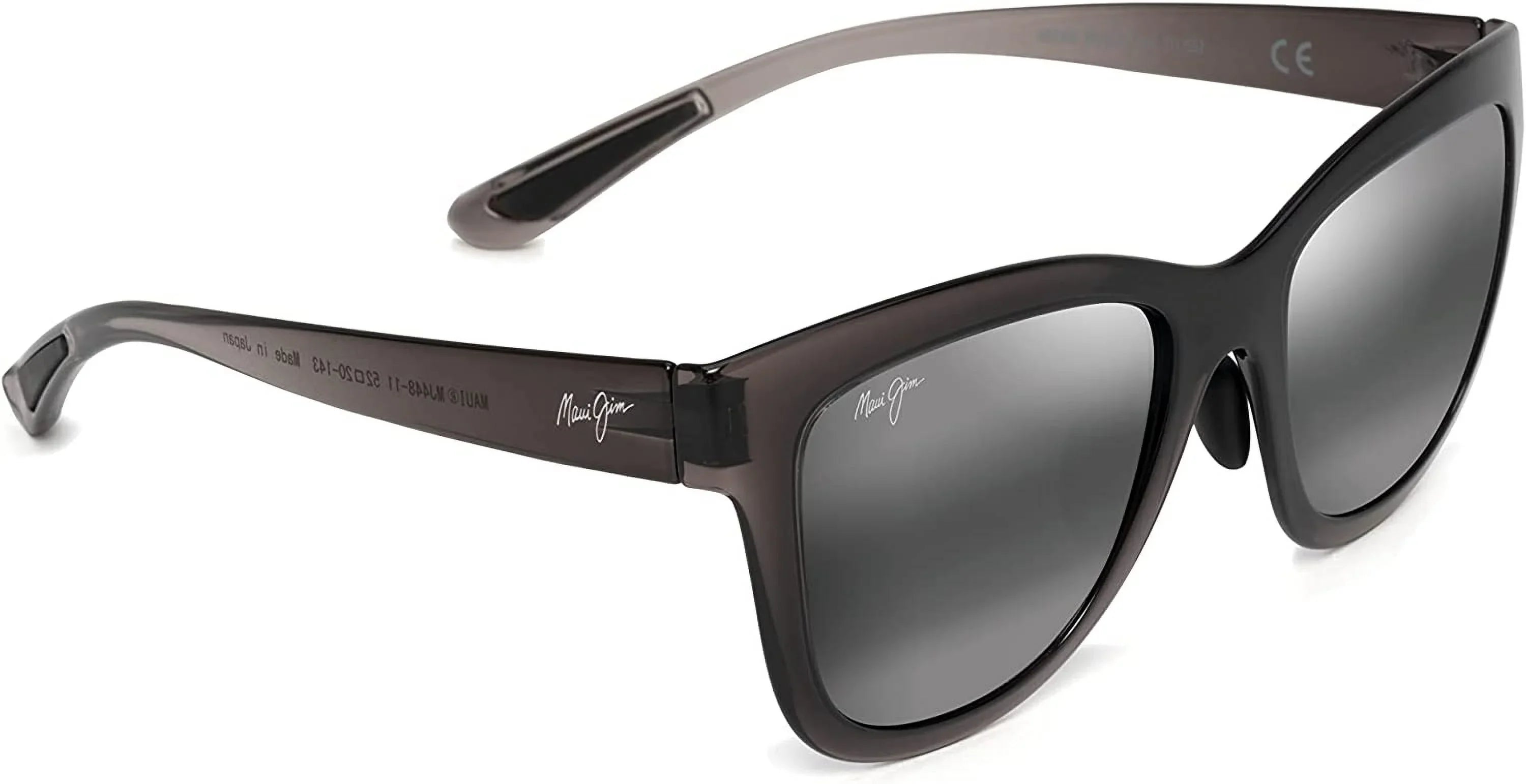 Jim Anuenue Polarized Grey, Classic Medium Translucent Grey/Neutral Women's Sunglasses, Maui