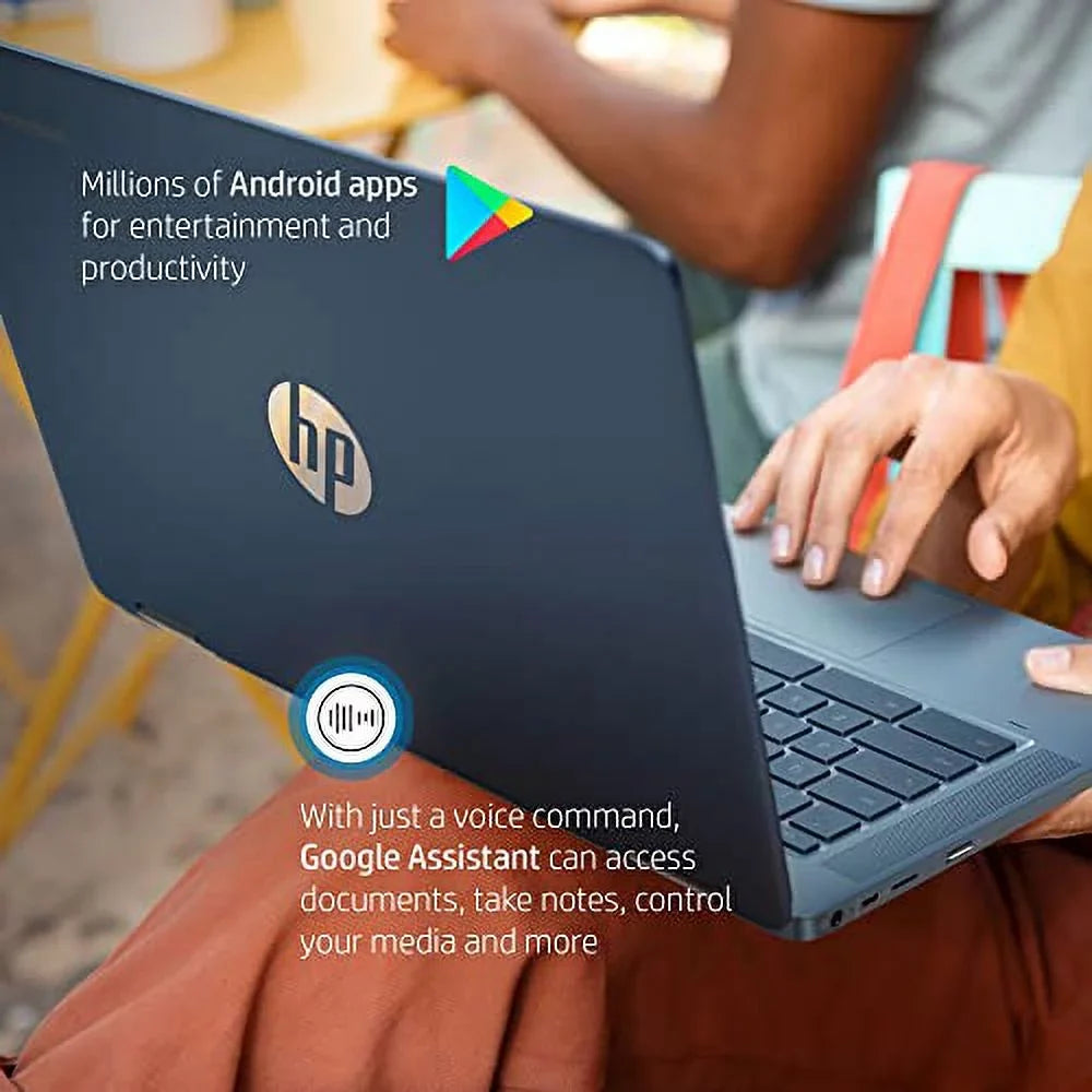 Forest Intel Celeron Touch 14" HP 4GB 600, Chromebook, OS, X360 Teal, HD N4120, eMMC, Intel UHD Graphics 64GB Chrome 14a-ca0790wm RAM,
