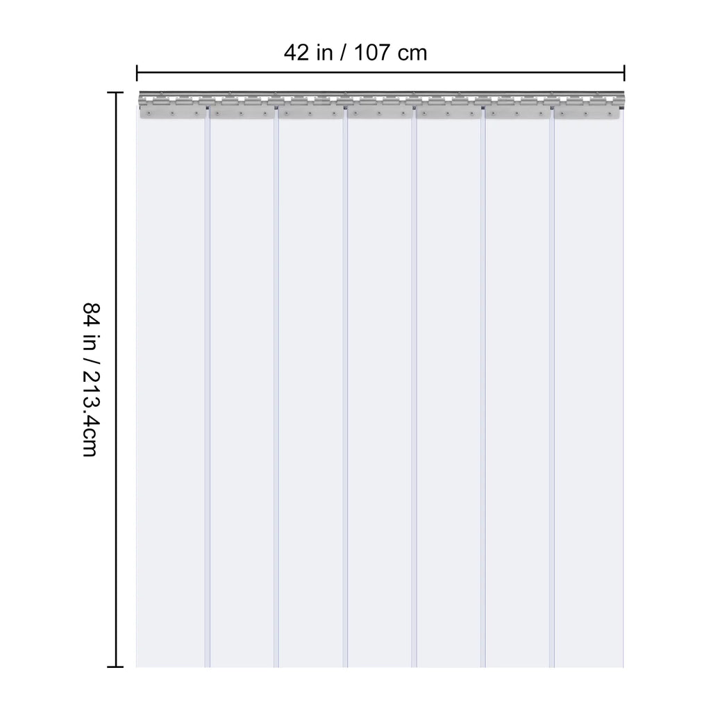 Plastic Strip Freezer x Curtain PVC 84" Curtain Clear BENTISM Door Cooler 42"