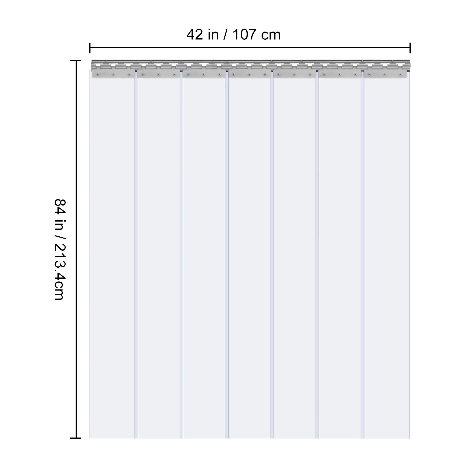 Plastic Strip Freezer x Curtain PVC 84" Curtain Clear BENTISM Door Cooler 42"