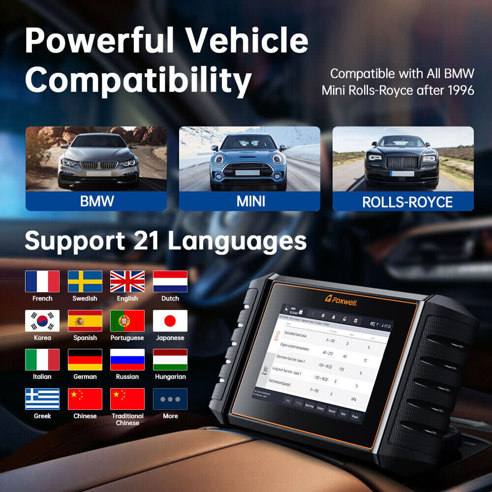 TPMS Tool BMW FOXWELL Bi-directional Coding Relearn Reader OBD2 Reset Scan for fit NT710 Code Diagnostic Scanner