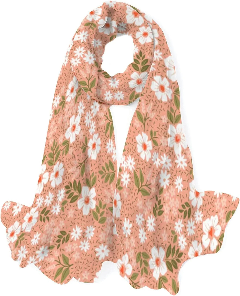 Hyjoy Scarves Cute Neck Shawl in Floral Small Flowers for Wrap Scarf Pattern Lightweight Long Girls Women Silk the