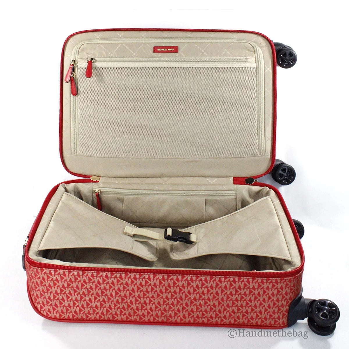 Red Small Trolley Michael Kors Suitcase Travel Rolling