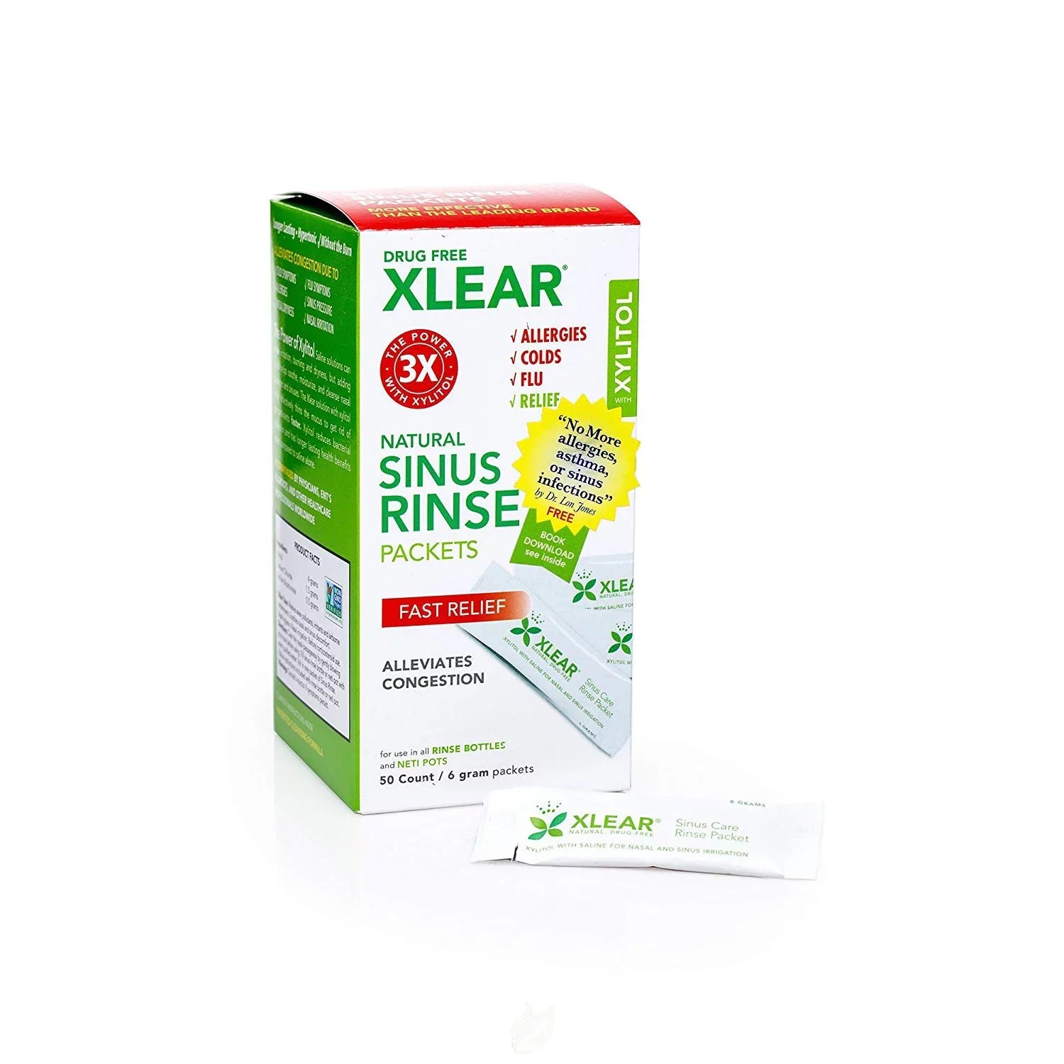 g (NetiXlear 6 Sinus Refill Solution 50 packets) Neti Xlear Ct (4 Pack)