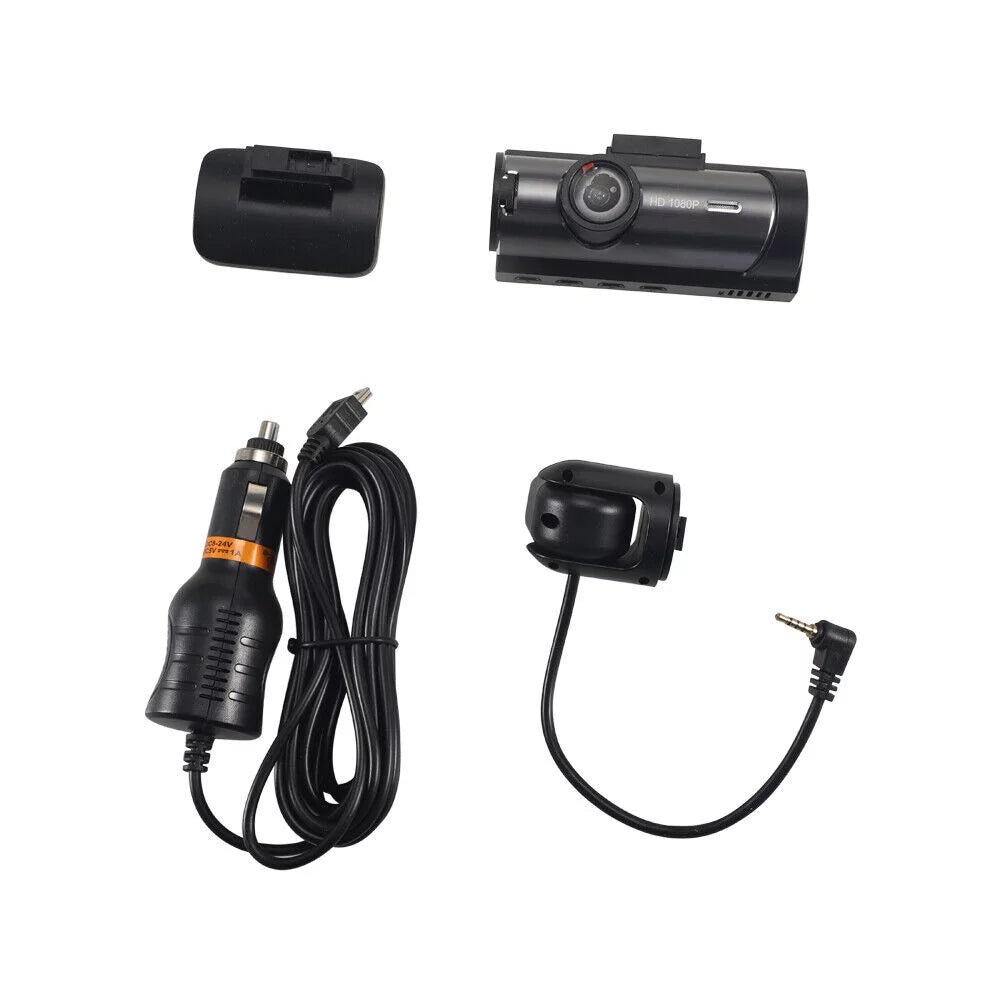 Dash Front Jahyshow Cam Lens Camera 1080P G-Sensor Video DVR w/ Inside Recorder Dual Car