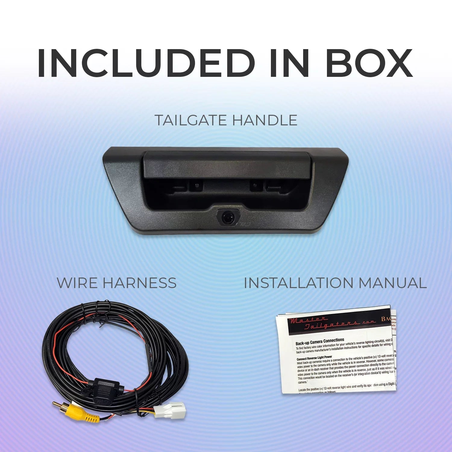 Backup Hole Key Camera (2015-2017) No Ford Tailgate for - with Black Handle Master Tailgaters F150
