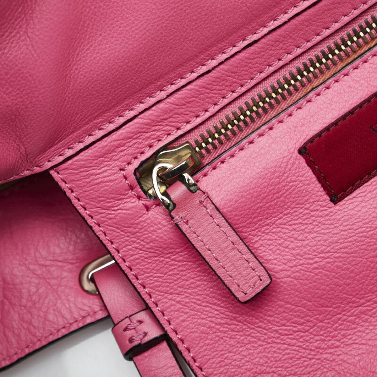 bag handbag leather pink Valentino Pre-Owned Rockstud (Good) VALENTINO shoulder ladies