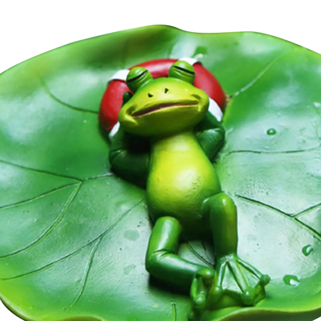 Decor Pool Ornament for Animals Office Tabletop DIY Water Simulation Crafts Frog Floating Accessories Statue Figurine Shelf Garden