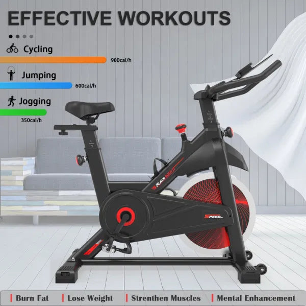 Bike Fitness Comfortable Bike Cycling Stationary, Gym with Workout Home Exercise