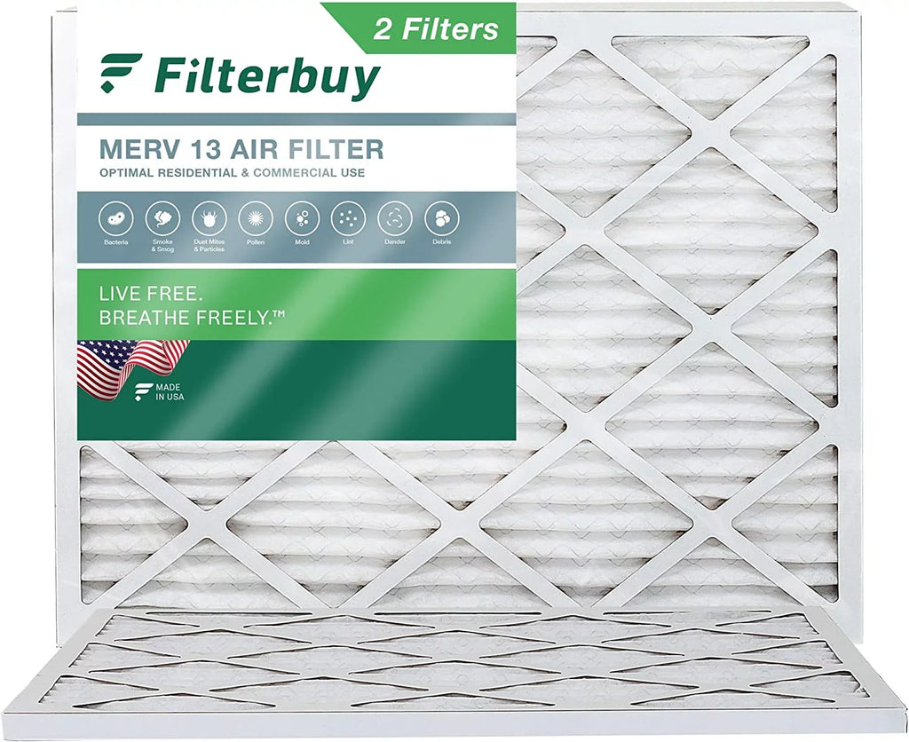 13x20x1 AC MERV Filterbuy Filters (2-Pack) Pleated Air HVAC Furnace 13