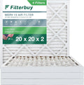20x20x2 MERV AC HVAC Filters Filterbuy Furnace Air 13 Pleated (4-Pack)