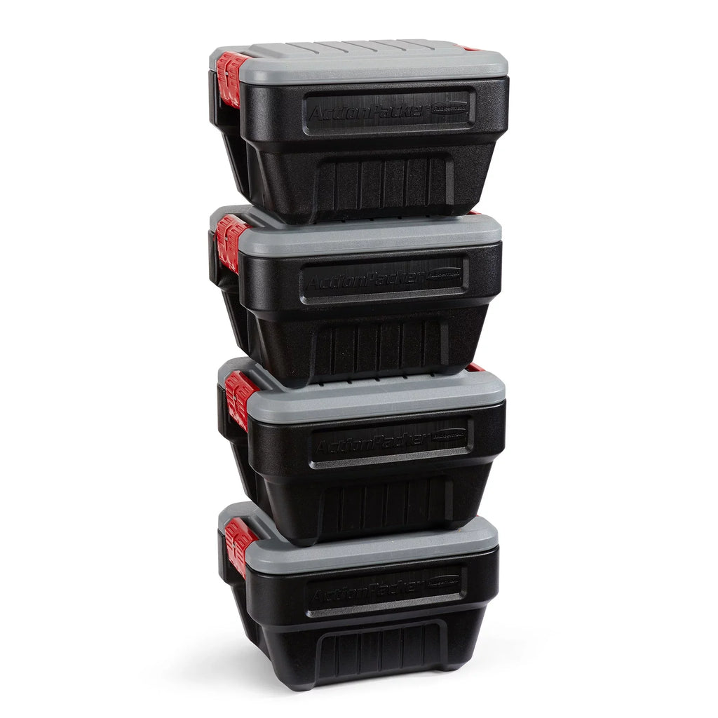Box Container 8 Lockable Pack) Rubbermaid Latch Storage Gallon Plastic (4