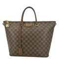 Tote Damier Brown VUITTON LOUIS Pre-owned Bag Belmont Ebene