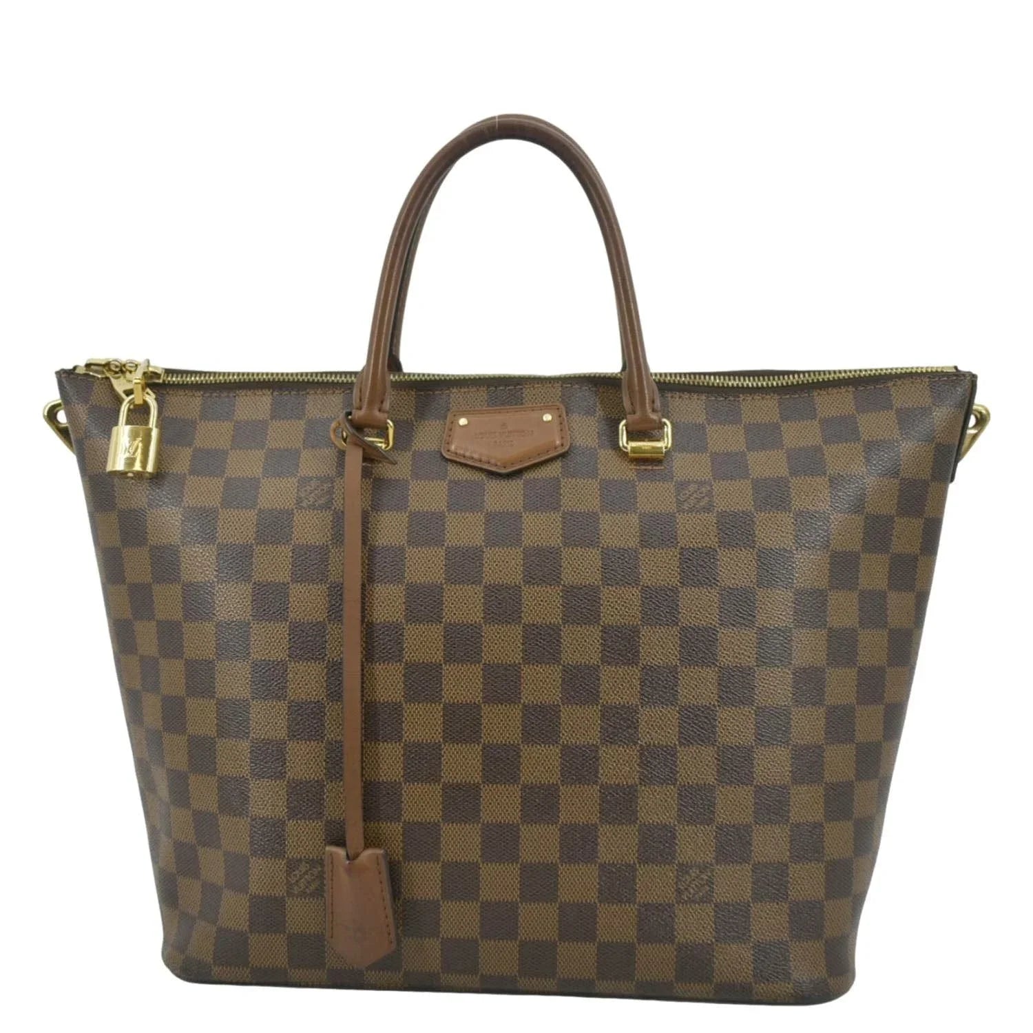 Tote Damier Brown VUITTON LOUIS Pre-owned Bag Belmont Ebene