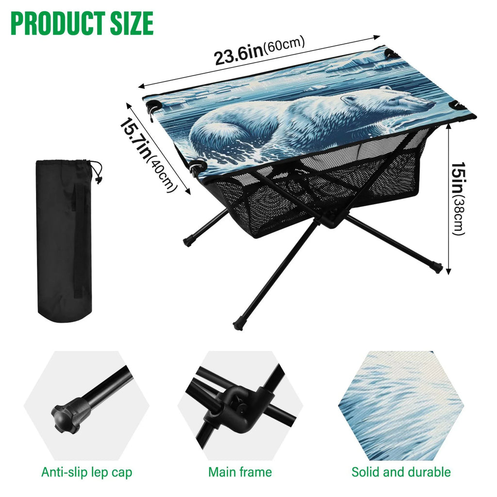 Storage Camping Picnic Bag Compact BBQ Table Portable Travel Polar Fishing Swimming with Beach for Bear Table Folding Outdoor Table