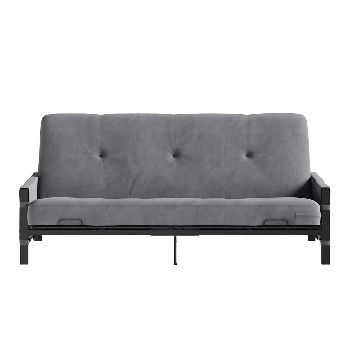 6" Futon with Melbourne Thermobonded in DHP Mattress Gray Storage Futon