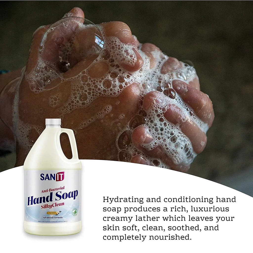 Antibacterial 1 with Moisturizing Hand Advanced - Gallon Vanilla, Silky and Oil Wash Aloe Soap Gel Coconut in Clean Liquid All-Natural Sanit - Hand Made - Formula Vera USA, Refill
