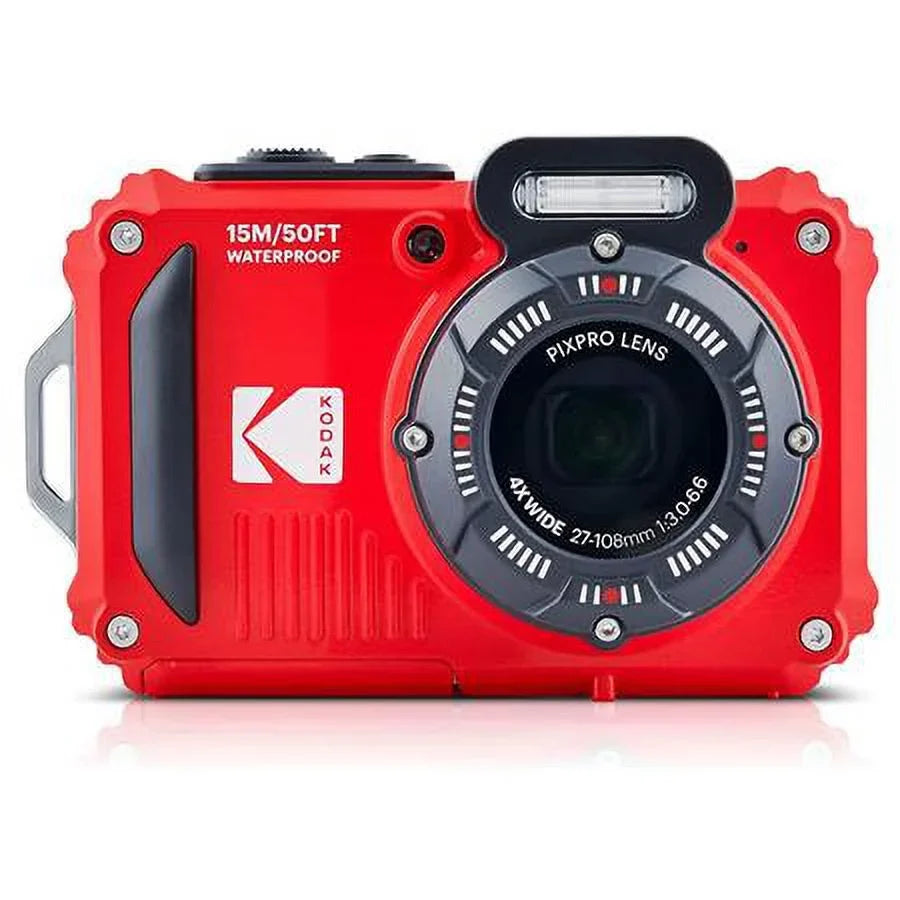 Camera Rugged Bag Waterproof Card Memory Camera, 16MP 32GB Full and Bundle WPZ2 HD PIXPRO Red, with Digital