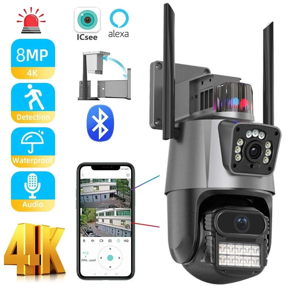 Card Camera Enhanced HD Audio Slot Real-time Antenna Outdoor Two-Way Waterproof Dual IP66 TF 1080P