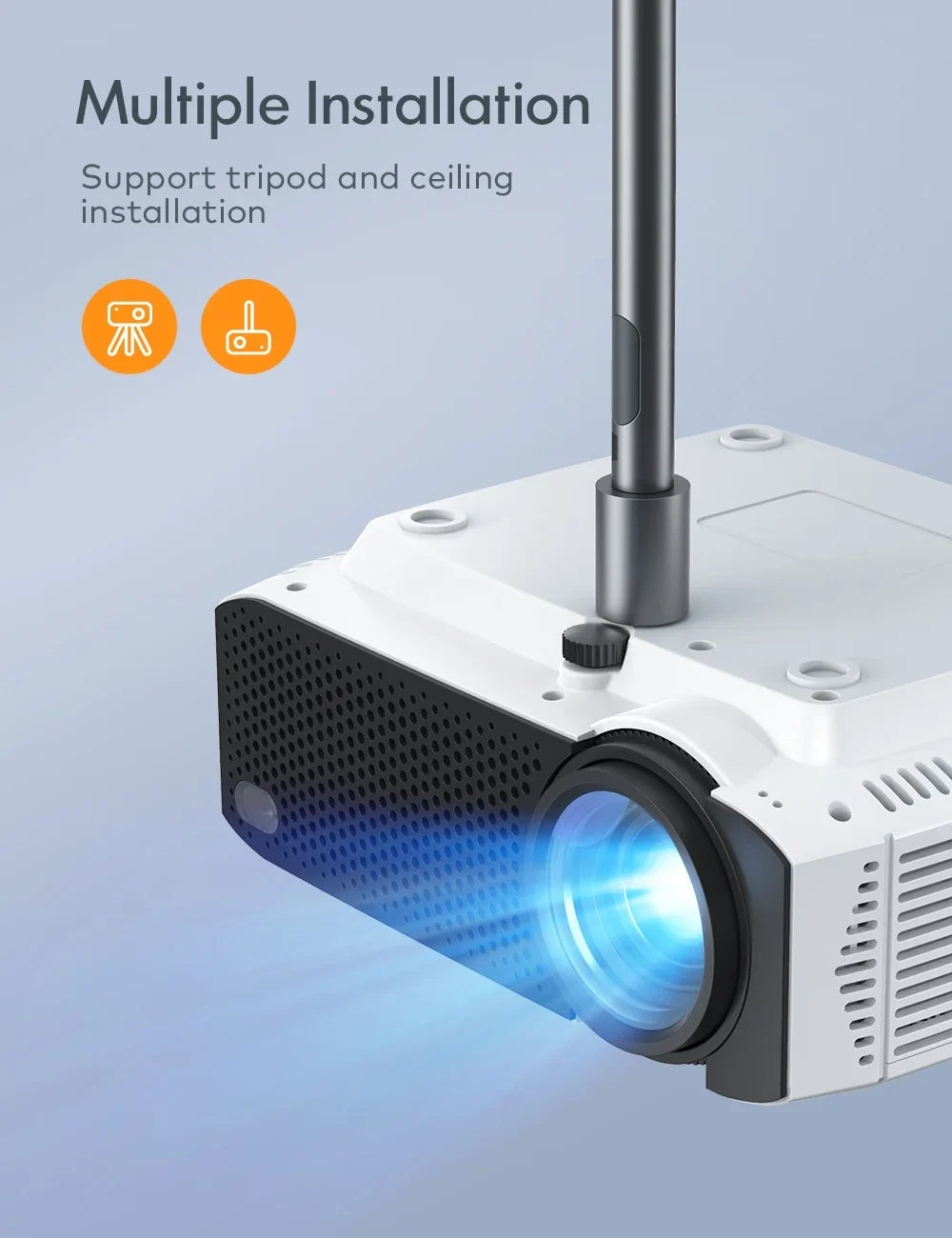 1080P Theater Eyes Speakers, Support Connection Protection, Multiple LCD Native 480P Apeman Projector, LC350 Home Dual