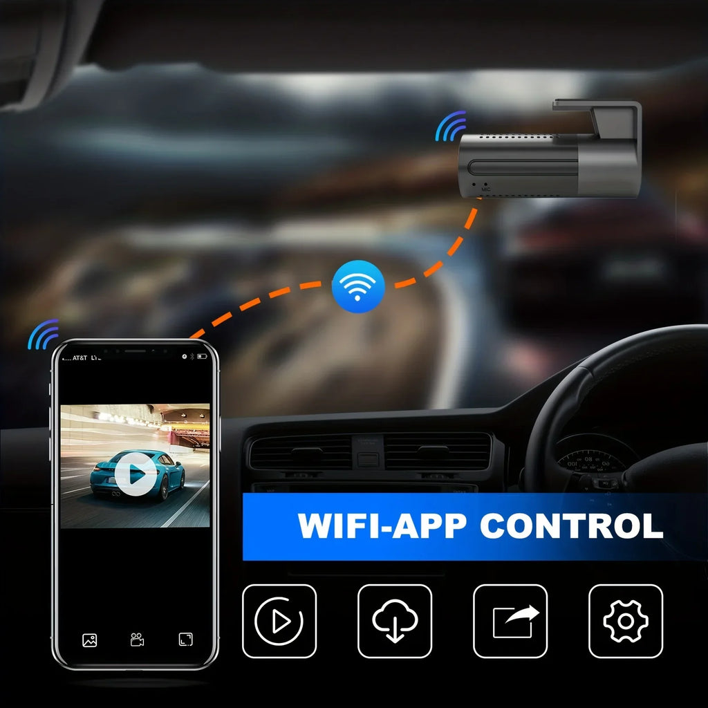 MAX Built-in Night Smart Cam 1440P Car VVCAR Dash Camera Vision 2K APP Loop WiFi A1-2K Recording Support G-Sensor 128G Control