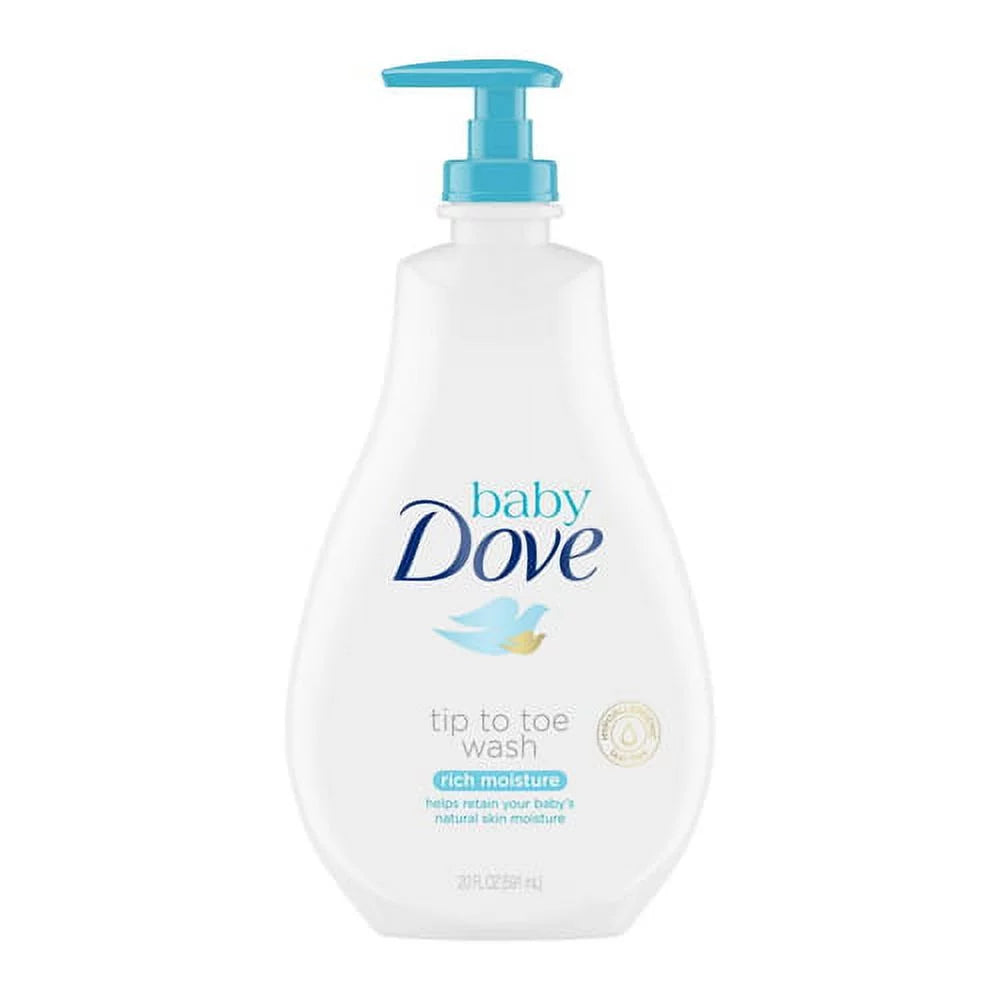to Tip 20 Rich Toe Baby Wash, Dove Oz, 2 Pack Moisture