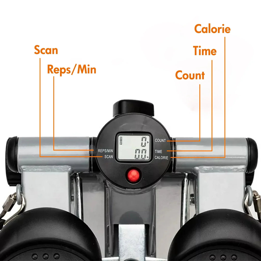 Exercise, Cardio Stepper with Stride Stepper Height Resistance Mini Stepper Equipment Gray for Bands, Stair Adjustable