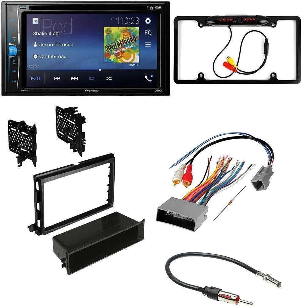 (5Item) 2007-2010 For Stereo Expedition Camera, Din KIT2533 Pioneer Multimedia Dash With Receiver Car Installation DVD / Bundle Double Bluetooth Kit with Ford - Touchscreen, Backup Kit