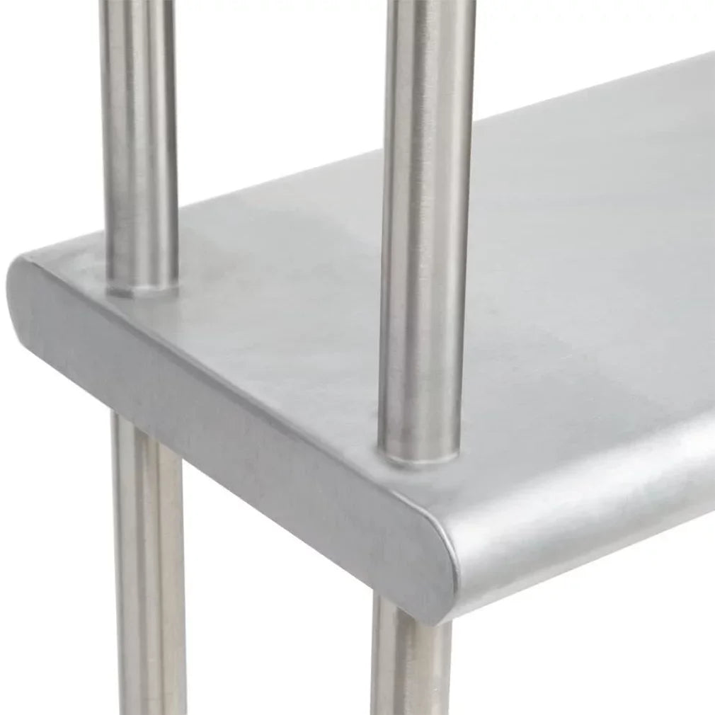 Shelving Wide 12" Work | Prep Shelves Tier Steel Double Table Two x 30" Combo With Stainless | Overshelf 30" Kitchen & Table Metal