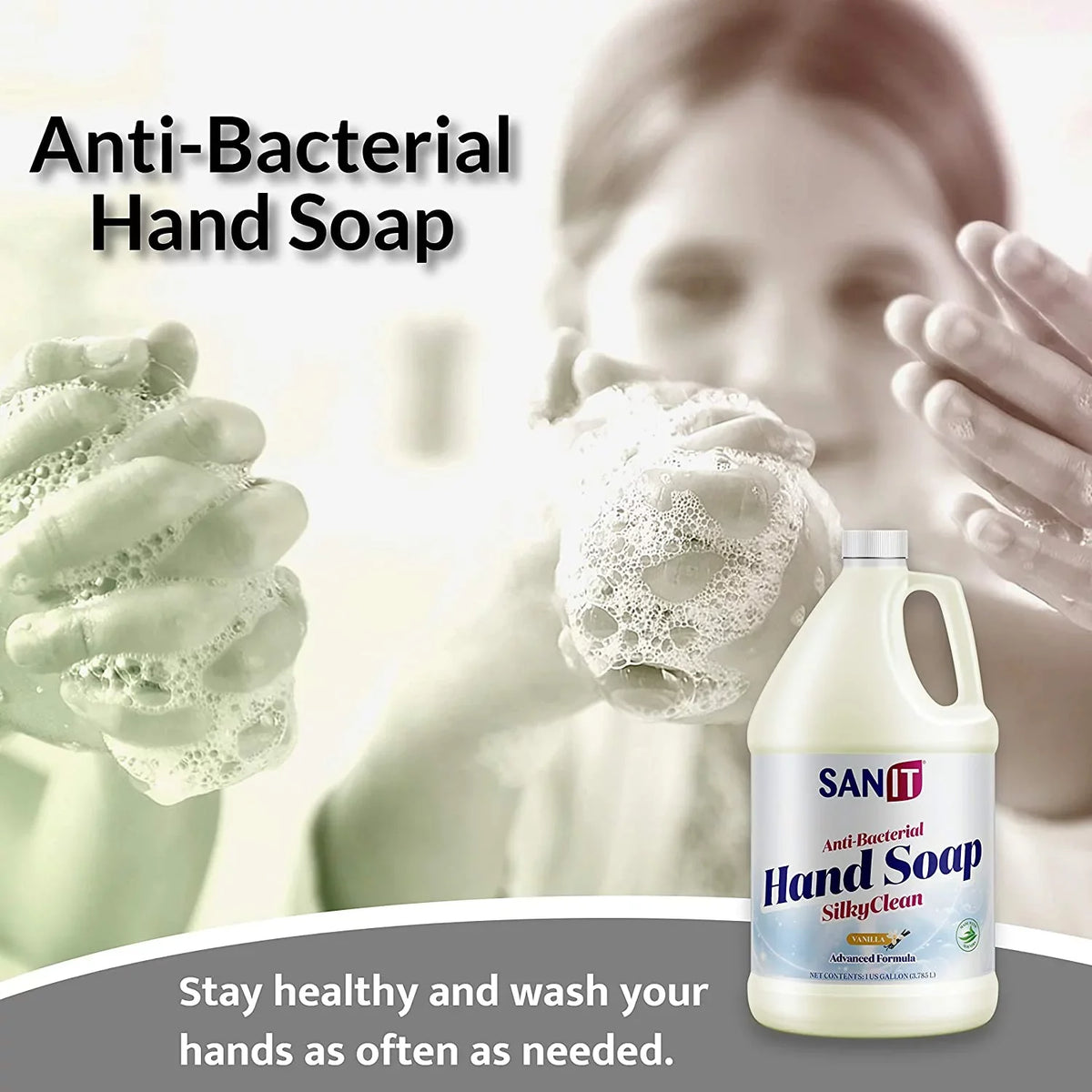 Antibacterial 1 with Moisturizing Hand Advanced - Gallon Vanilla, Silky and Oil Wash Aloe Soap Gel Coconut in Clean Liquid All-Natural Sanit - Hand Made - Formula Vera USA, Refill