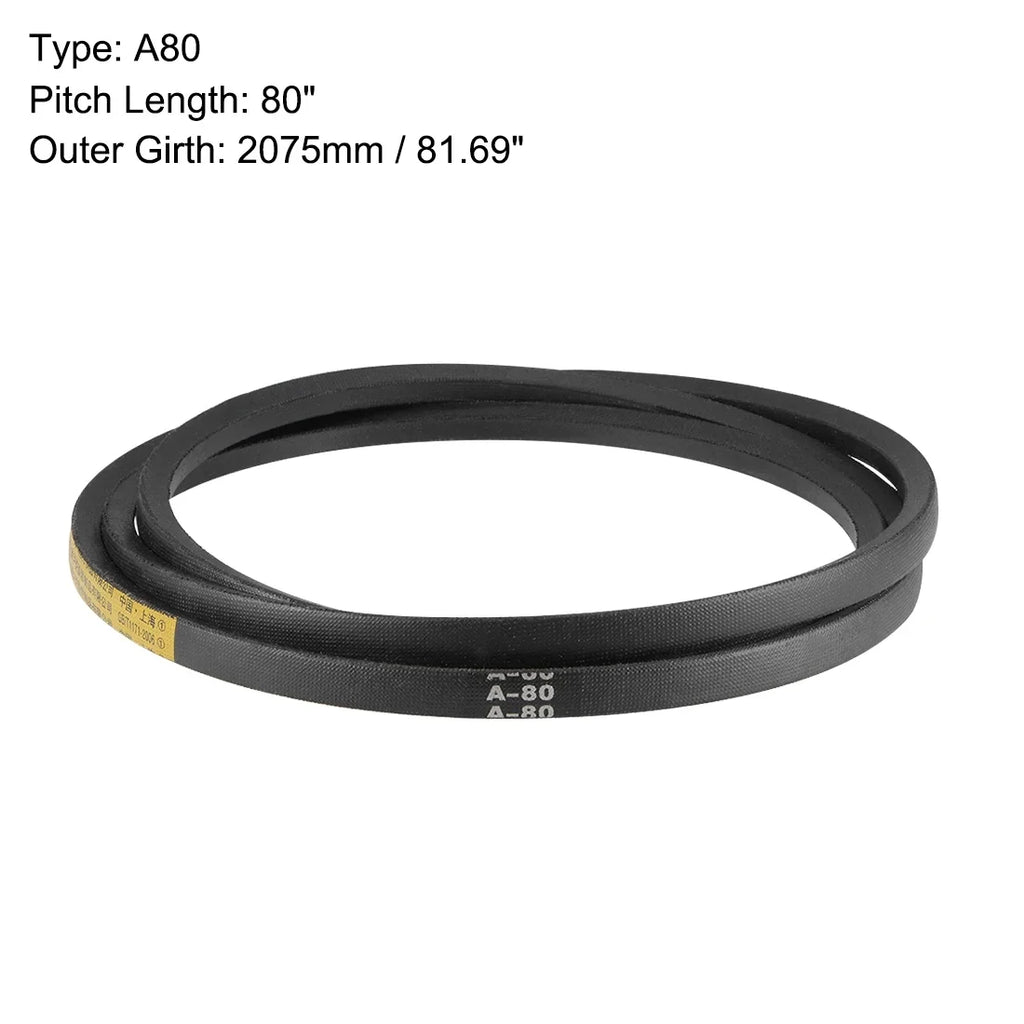 Belt A-Section A80 Drive 2pcs 80" Mid-Perimeter, Rubber V-Belts