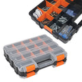 Box Dividers with Double Tool 30-Compartment 12.6"x10.6"x3.1" Hardware Side Organizer Removable 2pcs Storage Uxcell