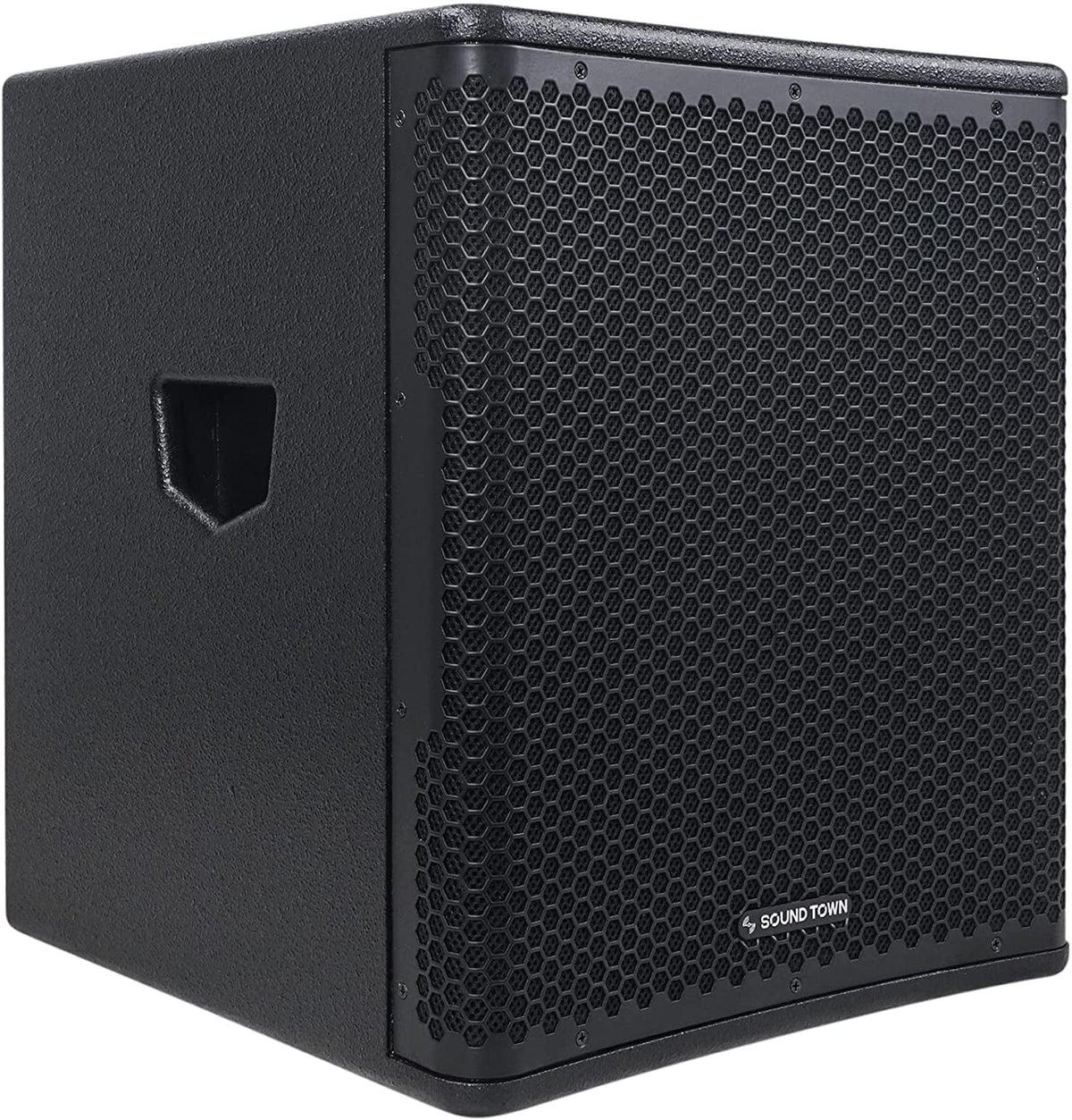 Series Class-D 4" Output 15" Selectable 100 Sound Town Modes, Birch Amplifier, Powered with and oz PA/DJ Subwoofer Plywood, LPF DSP Voice Coil, Black OBERON (OBERON-15SPW) Magnet, 1400W
