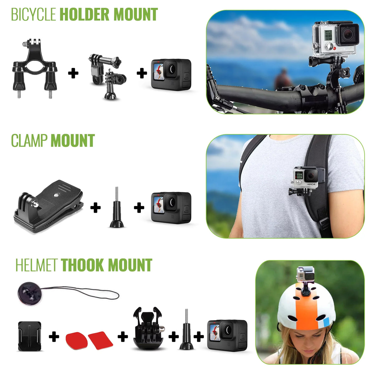 GoPro Compatible Accessory Hero10/9/8/7/6/5/4, and AKASO, in Camera DJI with Max, Action, more Kit Osmo GoPro Action Fusion, 50 Insta360, GoPro 1 DiGiNerds