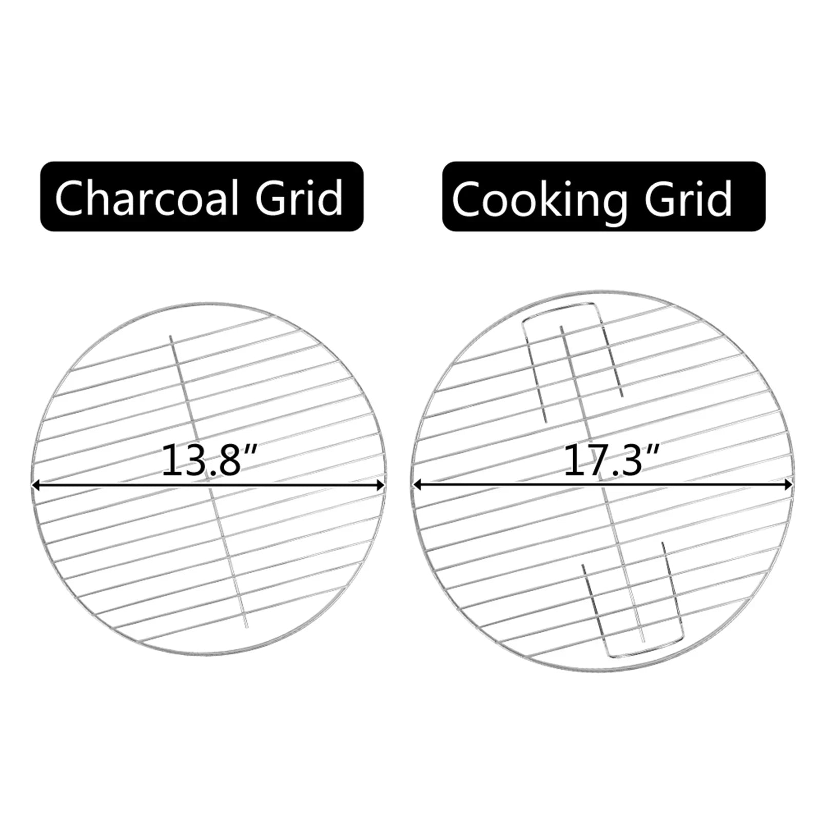 Storage Cooking Grill Camping Grill Grill Grate Wheels, Steel inch Outdoor 18 with Charcoal BBQ w/ on Area,