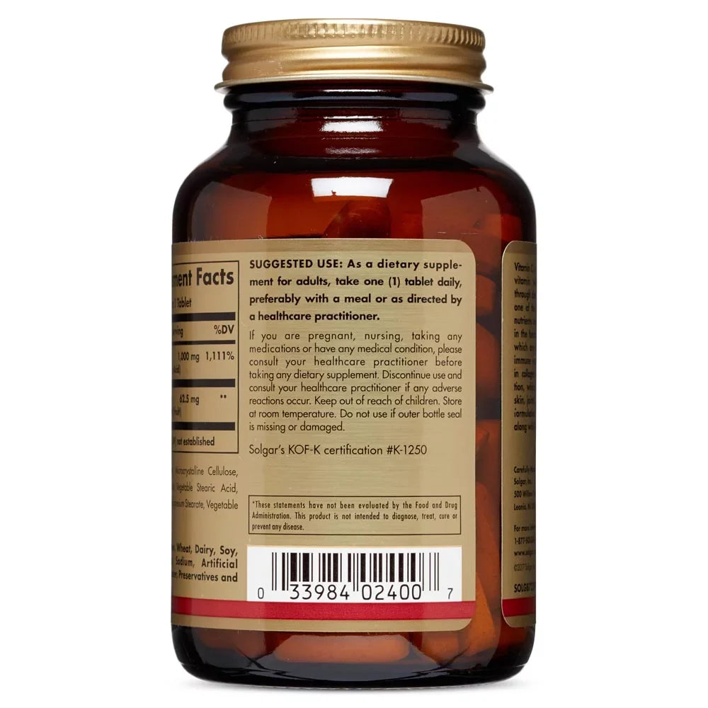 Ct C Tablets, 100 Solgar with Rose 1000 mg Vitamin Hips