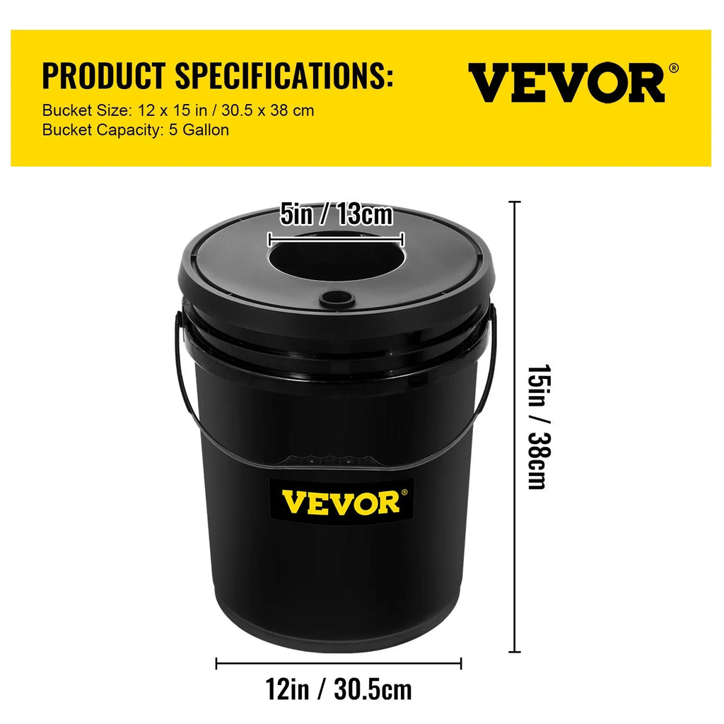 Indoor/Outdoor Water VEVOR Leafy Hydroponic Kit, 4-Bucket Vegetables for Indicator Level DWC Stone Air 5-Gallon, Pump, & with Grow System