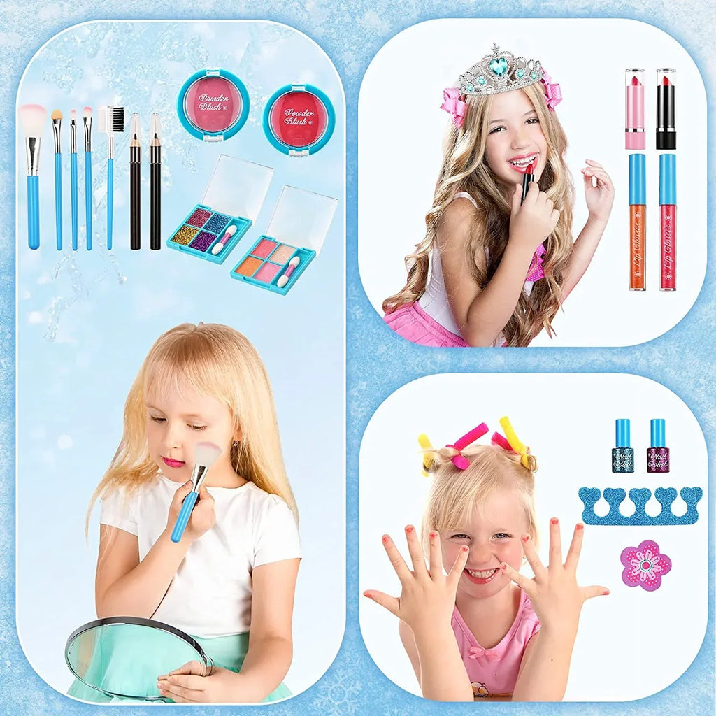 5 12 Toys 7 Princess Children for Makeup Kids, Kit 6 Girls Makeup Kids Real Set Washable Case 11 Girls, Girl Old 10 Makeup with Birthday Years Kit 8 Cosmetic Play 9 Girl, for Makeup for 3 for 4