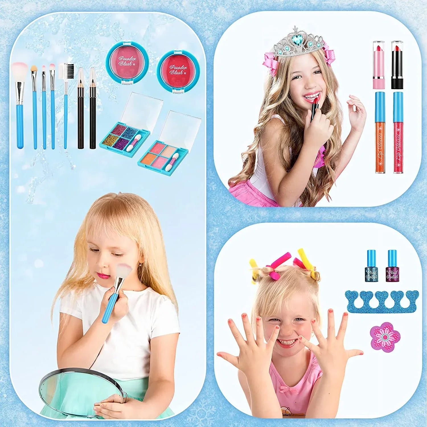 5 12 Toys 7 Princess Children for Makeup Kids, Kit 6 Girls Makeup Kids Real Set Washable Case 11 Girls, Girl Old 10 Makeup with Birthday Years Kit 8 Cosmetic Play 9 Girl, for Makeup for 3 for 4