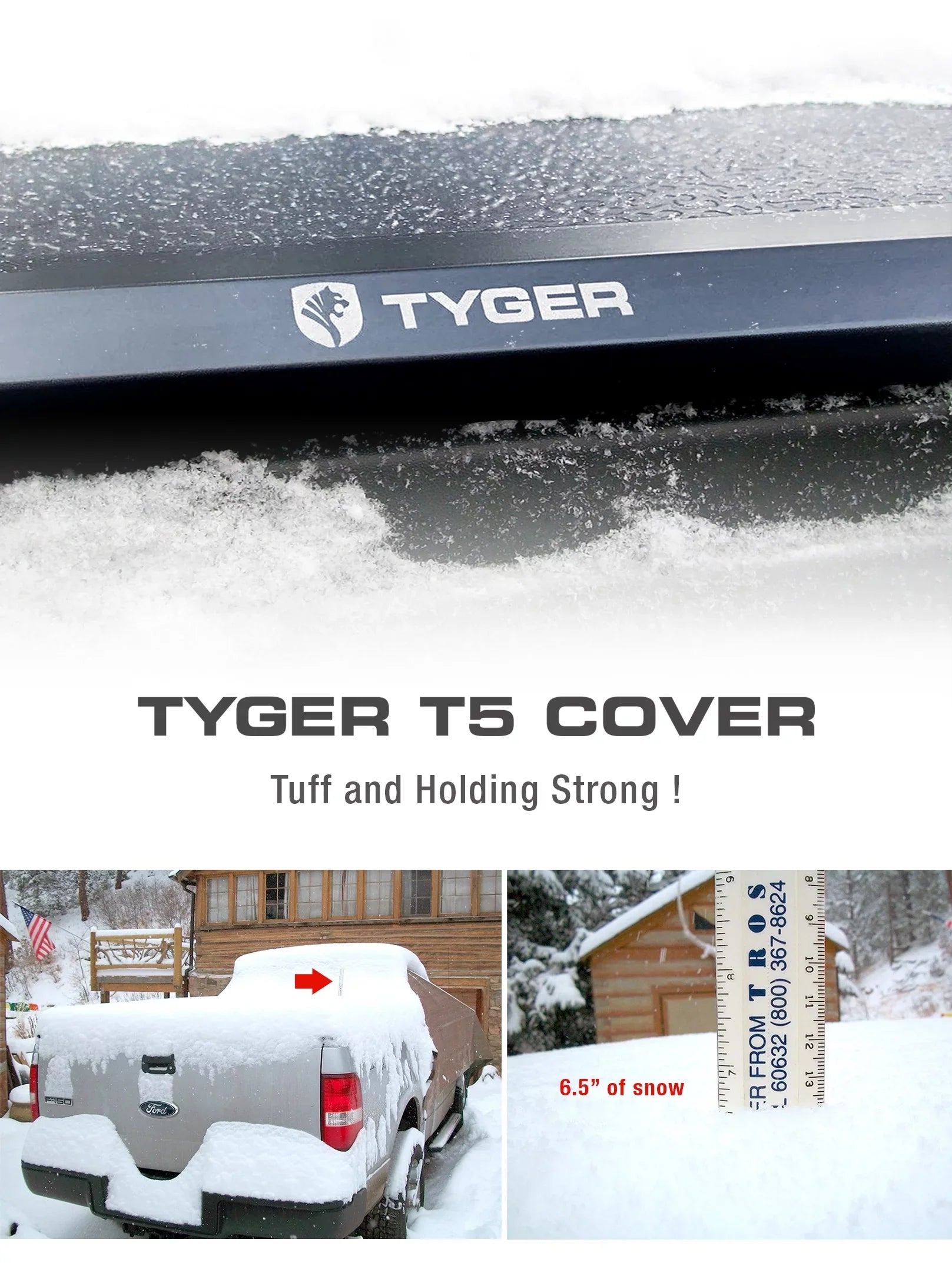 T5 Aluminum 2014-2021 TG-BC5T3432 Compatible | Truck Tonneau Toyota Bed Tundra | with Cover Tyger | Alloy 5.5' Hardtop Bed Auto