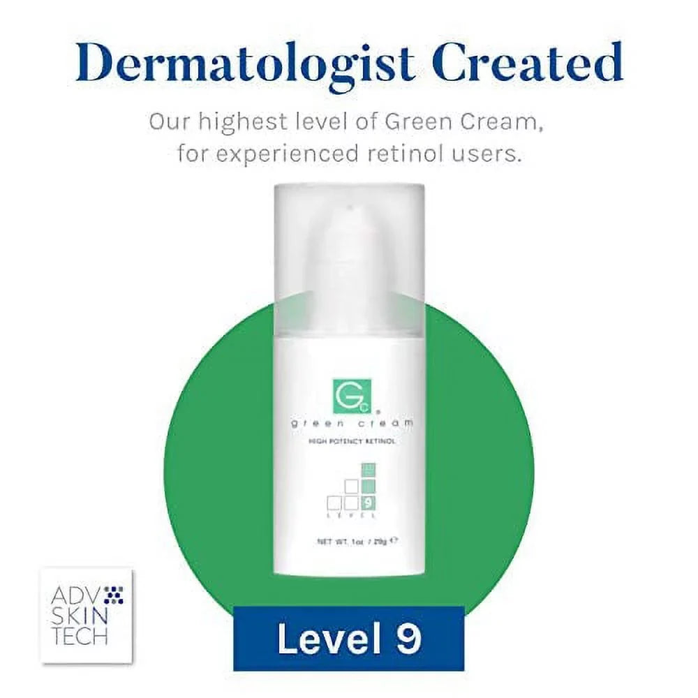 Cream Airless Ounce Pump, Retinol, Level Potency, 1 9, Green High